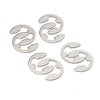 E-Clip SENRISE 200Pcs 10 Size 304 Stainless Steel E-Clip Retaining