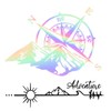 WeddHuis 2 Pieces Adventure Sticker Car Compass Sticker Reflective Car