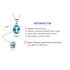 Bellitia Jewelry Women's Necklace with Birthstone, Pendant Necklace with Blue