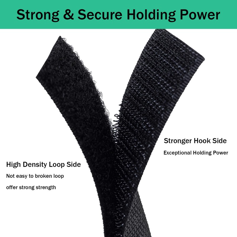 MYUREN 2 Inch Sew on Hook and Loop Strips |