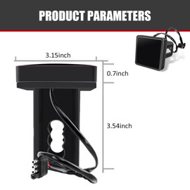 MLY 1 PC 15 LED Hitch Cover, Waterproof Trailer Hitch Cover, Square Tow Tail Light, Universal Brake Light Fit for 2 Inch Towing Receiver (Black)