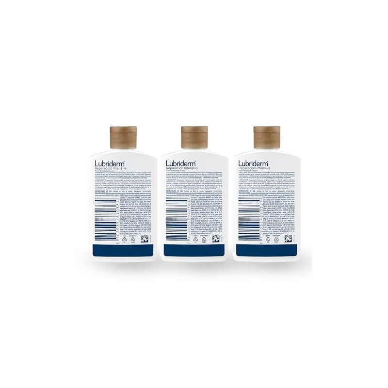 Lubriderm Crema Corporal Intense Repair 400ml - Paquete de 3