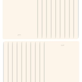 DALIX PVC Vertical Blind Replacement Slats Curved Smooth Ivory 58.5 Length 20 Pack