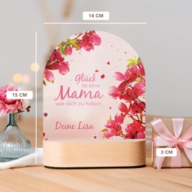 Amari ® Acrylic Glass Mother's Day Gift - Spotify-Inspired Song Cover with Picture & Message - Decorative Glass as a Special Memory for Mum (Happiness)