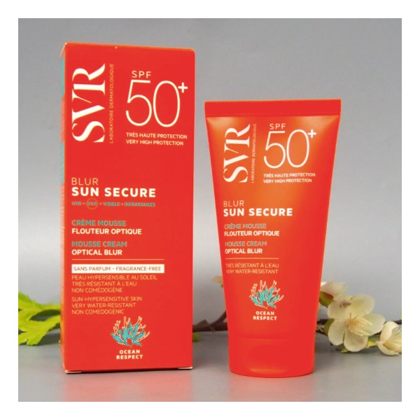 SVR Sun Secure SPF50 Optical Blur Mousse Cream Fragrance Free