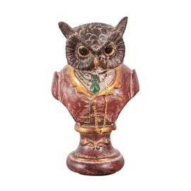 Biscottini Decorative Owl 9 x 6 x 13 cm | Owls Made of Lacquered Resin | Lucky Charm