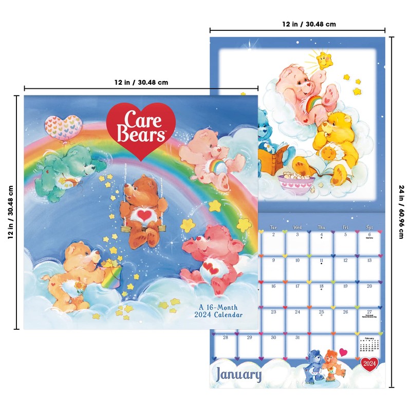 2024 Care Bears Wall Calendar