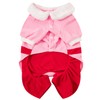 Dog Pink Elf Costume for Pets Party Winter Warm Clothes