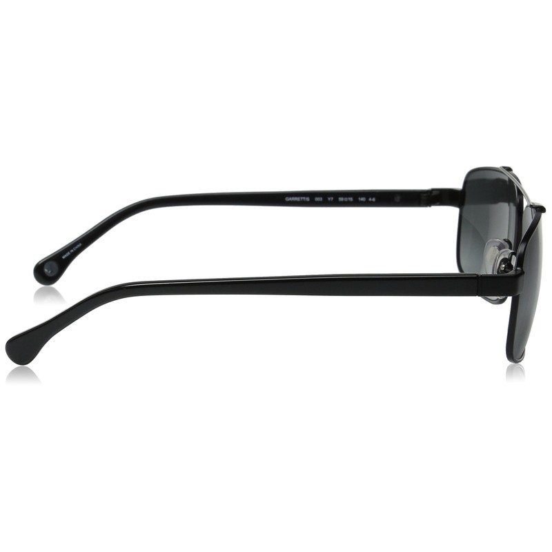 Jack Spade Men's Garrett Rectangular Sunglasses, Black, 59 mm