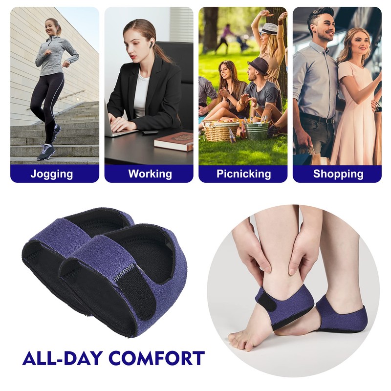 Heel Support, Heel Protection, Shock Absorption, Standing, Work, Sports, Heel