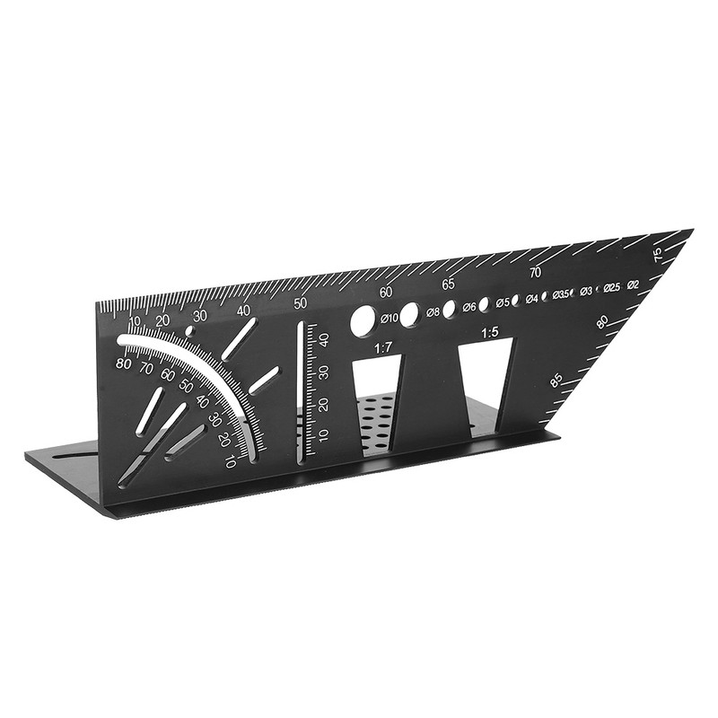 Multifunction Aluminum Alloy 45 Degree 90 Degree Angle Ruler Protractor
