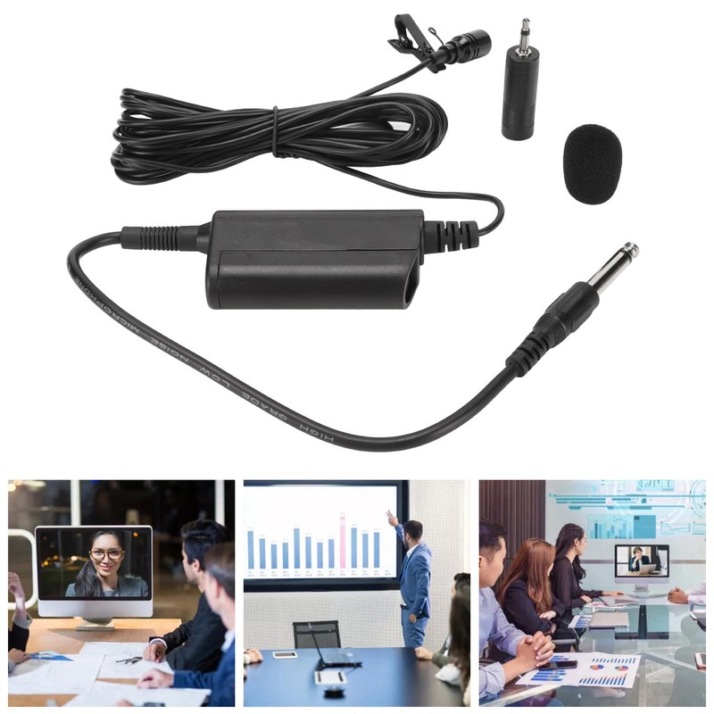 Lavalier Microphone Professional Omnidirectional Clip On Wired Microphone for Guitar