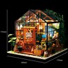 ROBOTIME DIY Dollhouse Wooden Miniature Furniture Kit Mini Green House