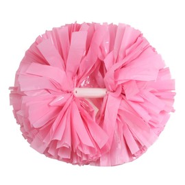Hooshing 6PCS Pink Pom Poms Cheerleading with Baton Handle Cheer Pompoms for Kids Girls Team Spirit Sports Dancing