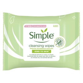 Unilever Simple Kind to Skin Cleansing remove waterproof make-up Facial Wipes for sensitive skin 25 wipes
