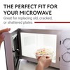 IMPRESA Microwave Glass Plate Replacement - 9.6-Inch Clear Tempered Glass