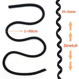 XPOOP 2 x 90 cm Scooter Spiral Cable Protection Tube Cable Protector Tool Cable Tidy Tube E-bike Cable Organizer Pipe Protection Spiral Wrap Winding Cable Wire Protector Cover Tube Black