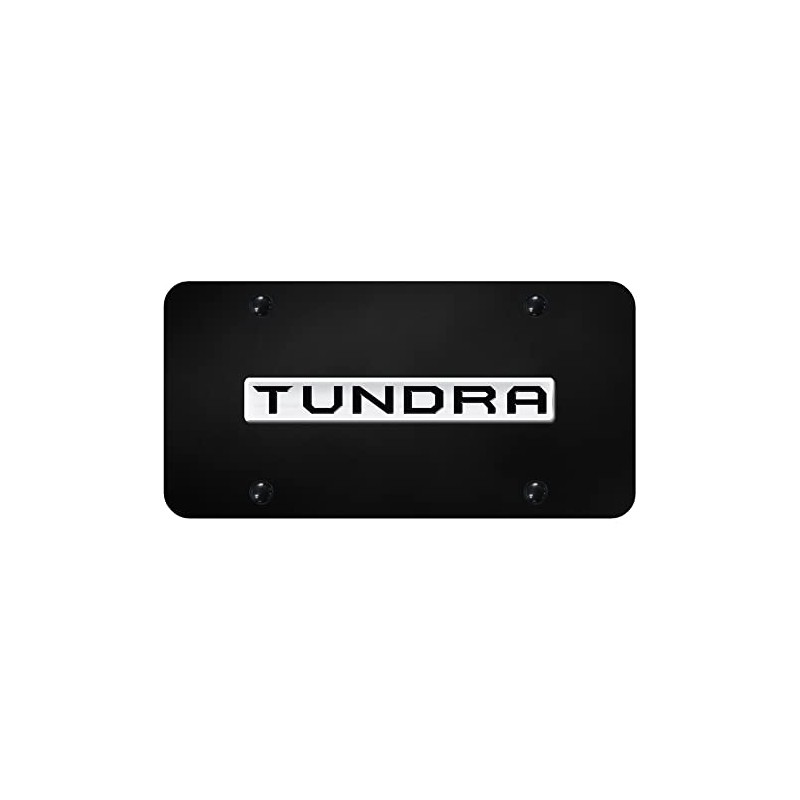 Au-TOMOTIVE GOLD Name License Plate for Toyota Tundra (Black on