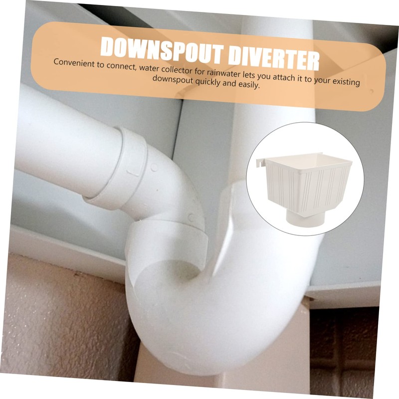 SHINEOFI Rainwater Collection Connector for Downspout Gutter Durable PVC Water