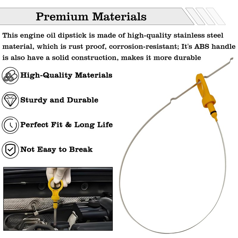 15301-28031 Engine Oil Dipstick Indicator, Compatible with 2002-2009 Toyota Camry