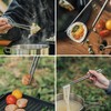 Thous Winds Titanium Chopsticks, Foldable Ultralight Chopsticks, Reusable Utensils for