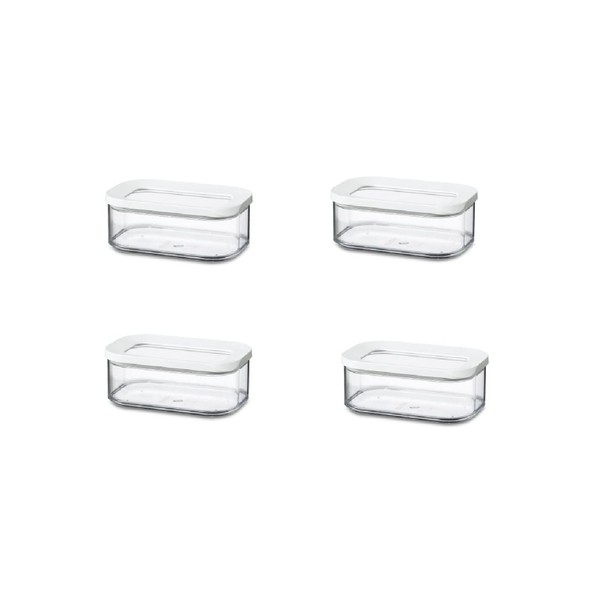 Mepal 4-tlg Vorratsdosen Spar-Set Modula 425 ml Weiß Vorratsdose Frischhaltedose