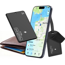 Ultra-Thin Wallet Tracker Card, Wireless Charging Recharged Tracker, Keys Finder & Item Locator for Keys, Bags, Wallet, Passport