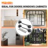 Cabin Hook Gate Hook Lock Black,150mm Stainless Steel Heavy Duty