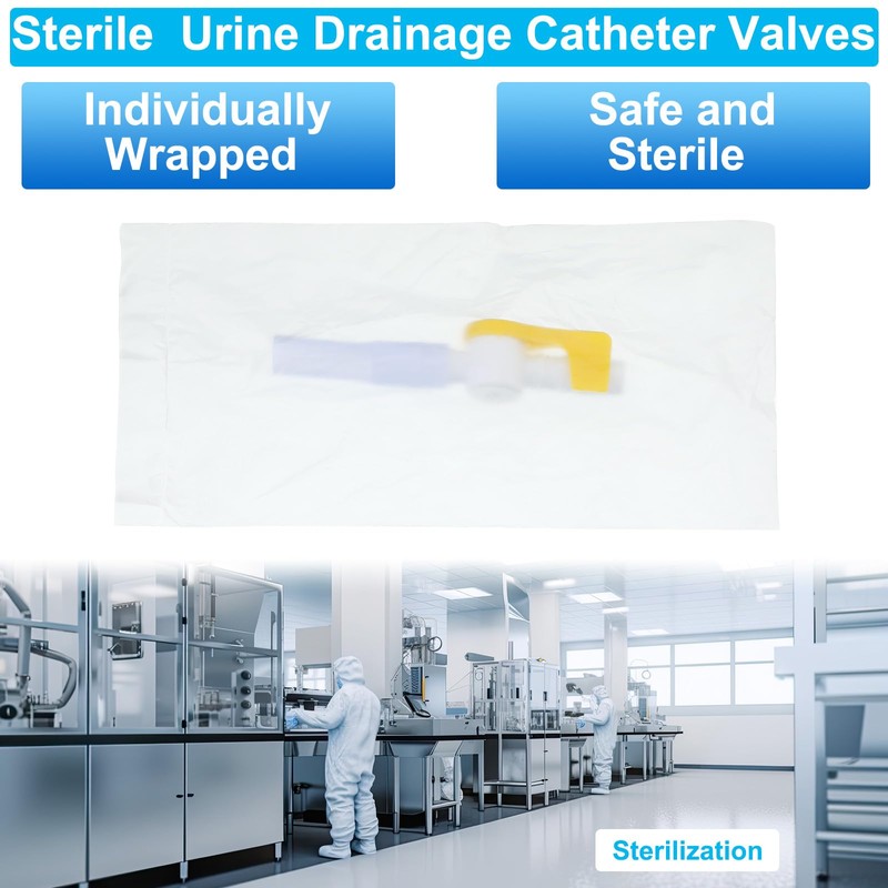 Threlaco 15 Pack Catheter Valve Individually Package Urine Drainage Catheter
