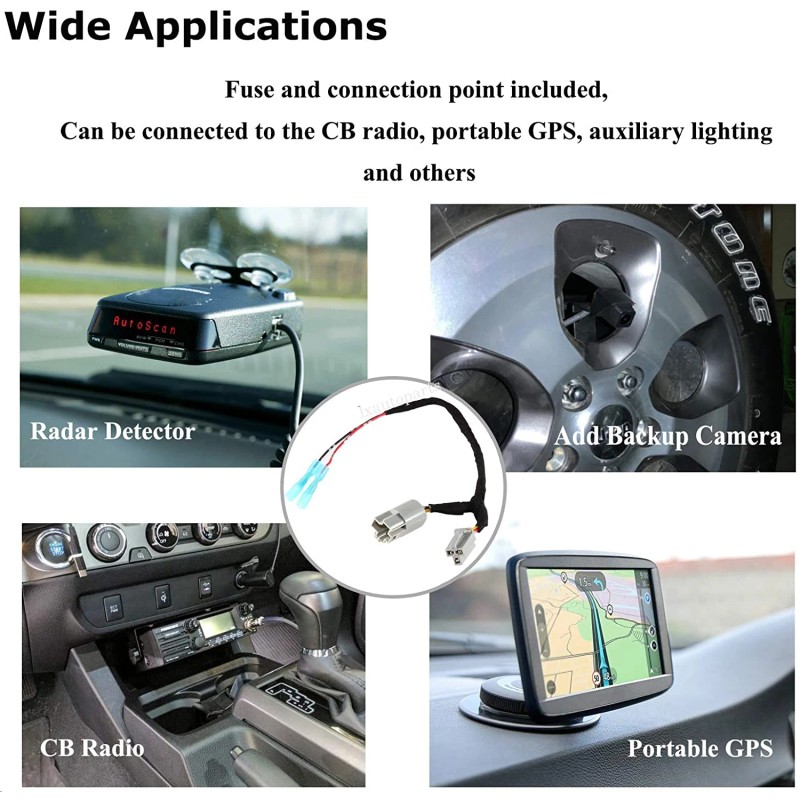RED WOLF 12 Volts Power Adapter Wiring Harness Switch Connector