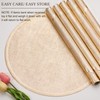 6pcs Gold Placemats for Round Table Metallic Pressed Vinyl Table