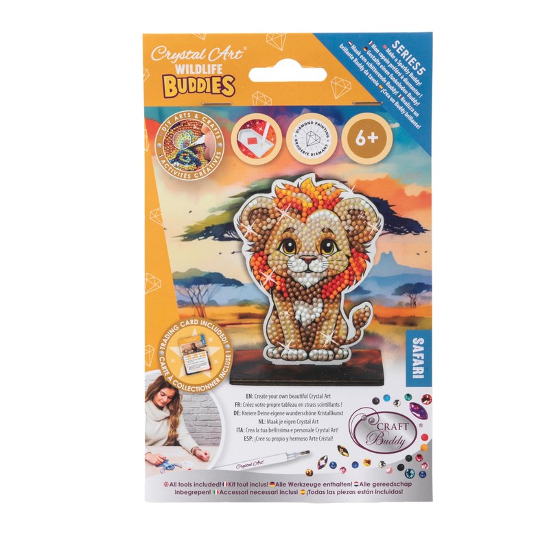 CRYSTAL ART Lion Wildlife Buddies Kit Craft Buddy