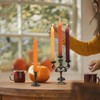 DEYBBY 8" Hand-Rolled Beeswax Taper Candles 4 Pack Cone Top,Pure