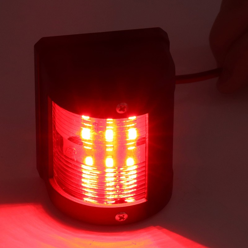 2Pcs LED Navigation Light PC Starboard Green Port Red 112.5°