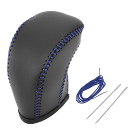 RATCHROLL Gear Shift Knob Cover for Toyota Tacoma 2016-2022 Anti-Slip Stick Shifting Handle Protector Faux Leather 1 Pc Black Blue