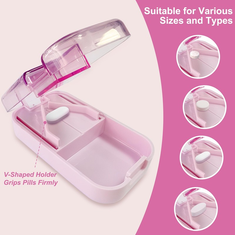 Portable Pill Cutter for Precise Splitting – Tablet Cutter for