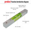 High Precision Aluminum Alloy Metal Adjustable Level Bubble Small Square
