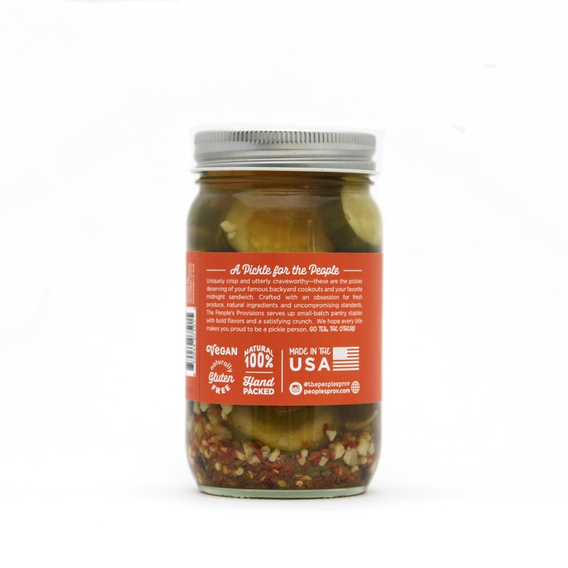 The People's Provisions - Spicy Garlic Pickles 16oz - Crunchy,