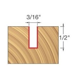 Freud 04-102 3/16" Double Flute Straight Bit