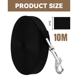 BELLALICHT 10 m Recall Lead for Dogs, Long Dog Lead for Training and Outdoor, Training Lead for Small to Large Dogs, Robust Nylon Dog Lead, Training Lead with D Carabiner