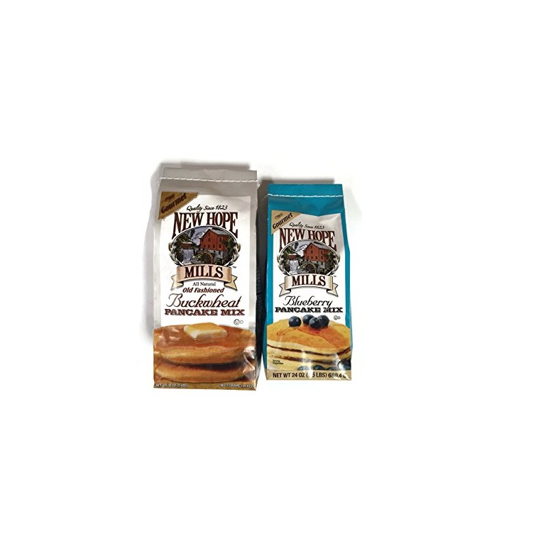 Variety 2-pack New Hope Mills Pancake Mixes: Buckwheat & Blueberry