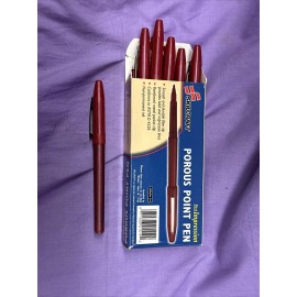 SkilCraft Porous Point Felt Tip Pen Red one dozen