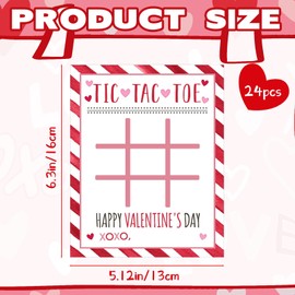 Denylo pro 24 Pcs Valentine's Day Games Cards Heart Game Cards for Valentine's Day Party Game Trivia Classroom Games Activities Valentine Gifts Boys Girls Birthday Party Supplies