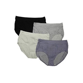 Bali Women 4-Pack Cotton Modal Ultra Soft Brief Panty Black S