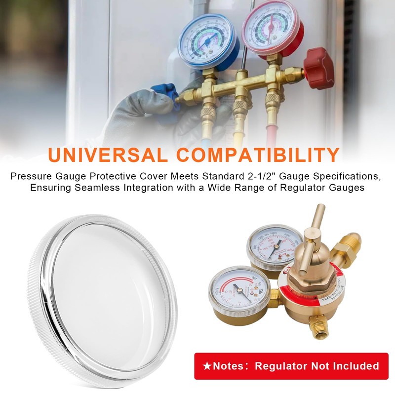 2-1/2" Clear Replacement Regulator Gauge Lens/Cover– Durable 1/4 Turn Twist