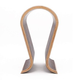 Wooden Wood Omega Headphone Stand, Gaming Headset Display, Headphone Holder Hanger (Black Walnut Wood)
