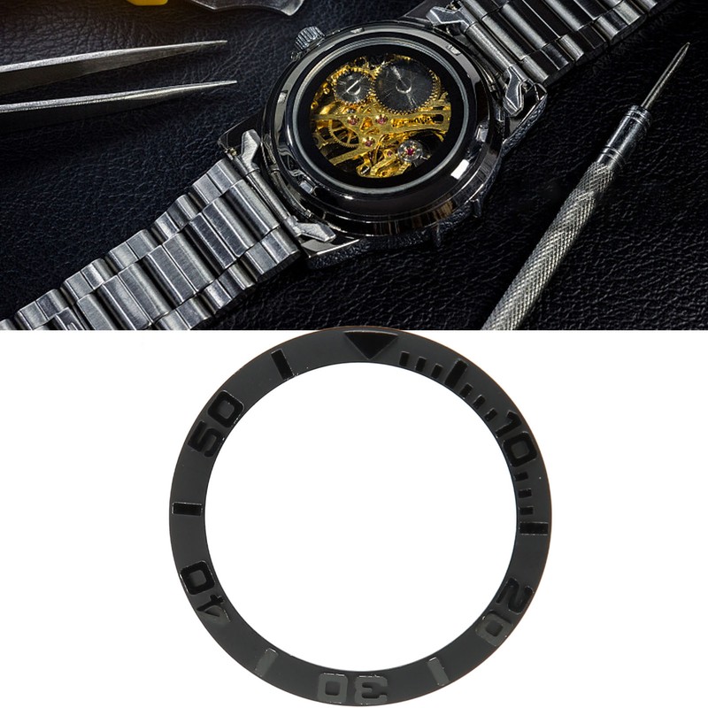 Watch Bezel Insert 38mm Ceramic Embossed Digit Watch Bezel Ring