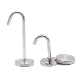 Stainless Steel Ceiling Hooks Wall Hooks with Screws Heavy Duty Pack of 4