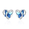GEORGE · SMITH 925 Sterling Silver Love Heart Butterfly Stud