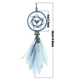 Dream Catcher Car Pendant, Cute, Dream Network, Car Decoration, Car Accessory, Interior Decoration, Gift, Happiness Protector, Gift, Wall Hanging (Gray)